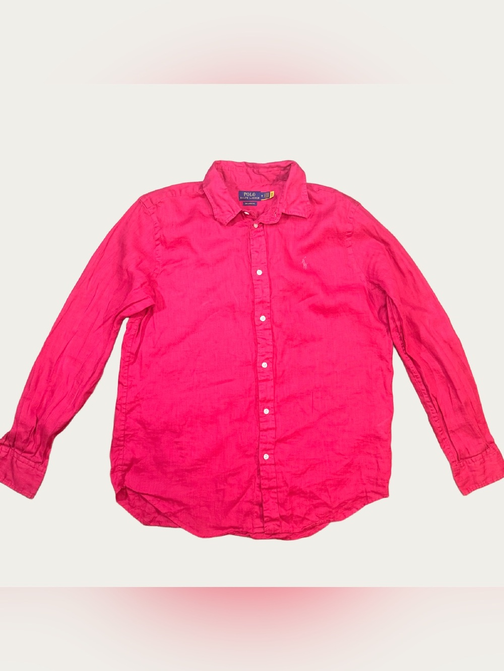 Ralph Lauren Men's Bright Pink Button-Down Shirt